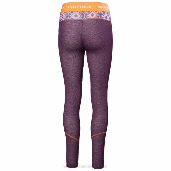 N6821879 pantaloni base layer grafico da donna in merino di peso medio lifa Helly-Hansen piccola truppa