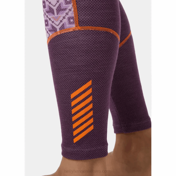 N6821879 pantaloni base layer grafico da donna in merino di peso medio lifa Helly-Hansen piccola truppa