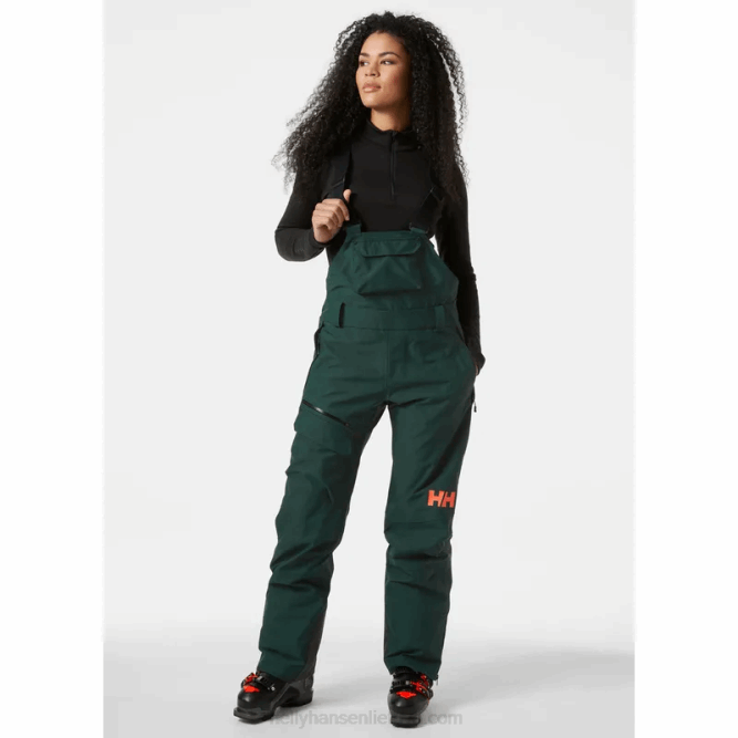 N6821853 pantaloni da sci con bretelle powderqueen da donna Helly-Hansen Gra schiacciato