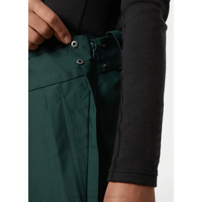 N6821853 pantaloni da sci con bretelle powderqueen da donna Helly-Hansen Gra schiacciato
