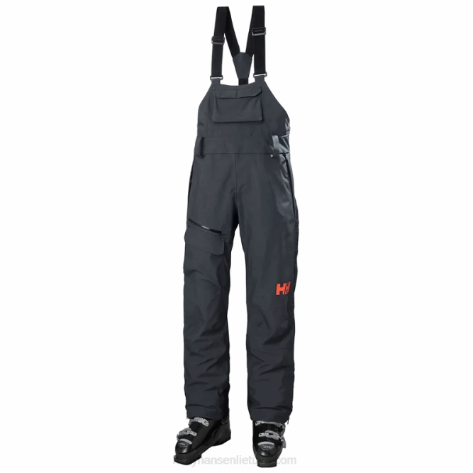 N6821855 pantaloni da sci con bretelle powderqueen da donna Helly-Hansen nebbia blu