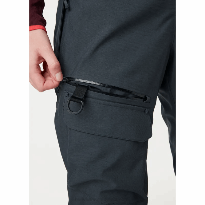 N6821855 pantaloni da sci con bretelle powderqueen da donna Helly-Hansen nebbia blu