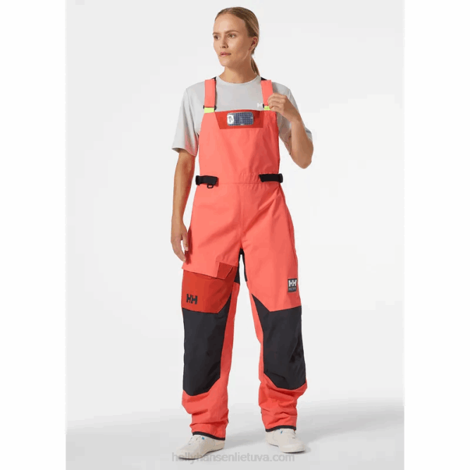 N6822729 salopette da vela costiera newport da donna Helly-Hansen terracotta/ebano/navy