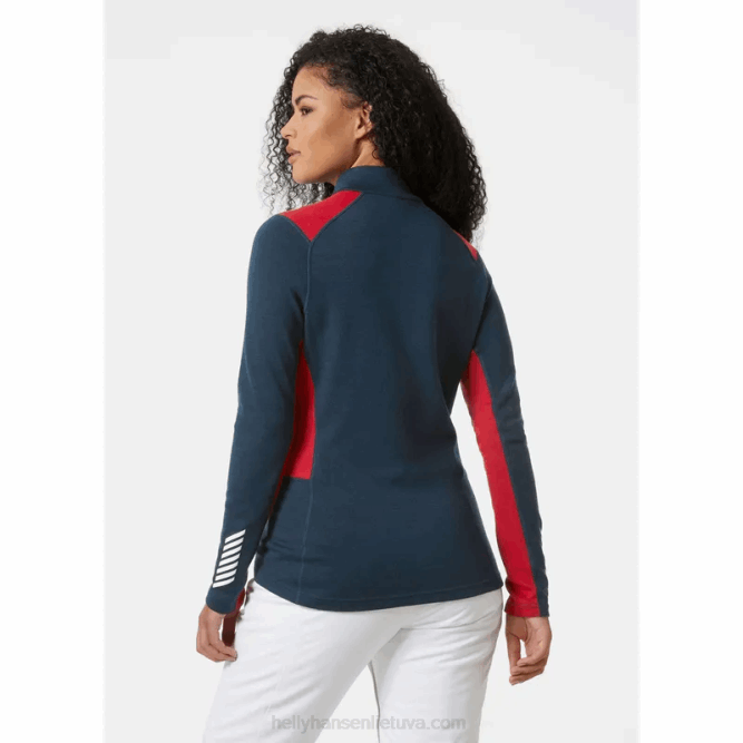 N6822056 Intimo donna Lifa Merino di peso medio con mezza zip Helly-Hansen nero