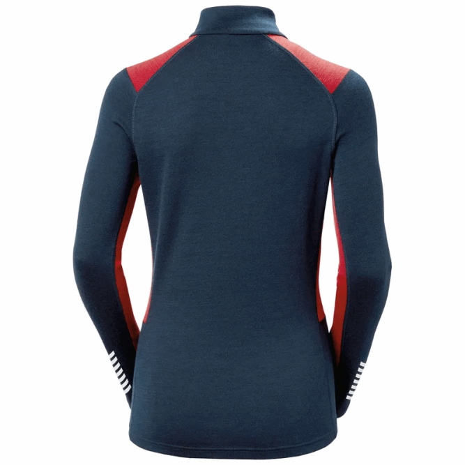 N6822056 Intimo donna Lifa Merino di peso medio con mezza zip Helly-Hansen nero