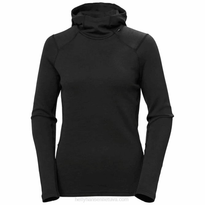 N6822058 felpa con cappuccio 2 in 1 base layer lifa merino da donna Helly-Hansen bianco
