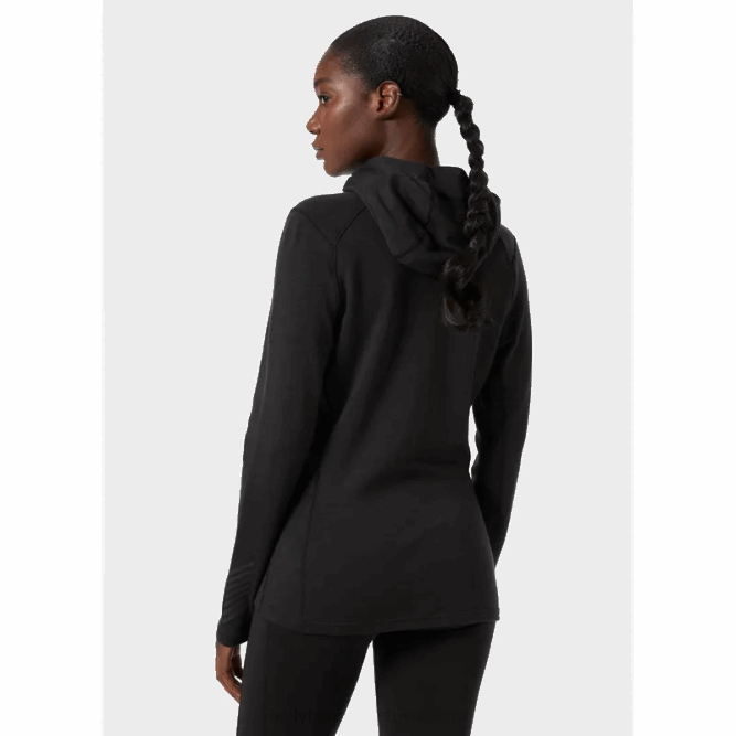 N6822058 felpa con cappuccio 2 in 1 base layer lifa merino da donna Helly-Hansen bianco