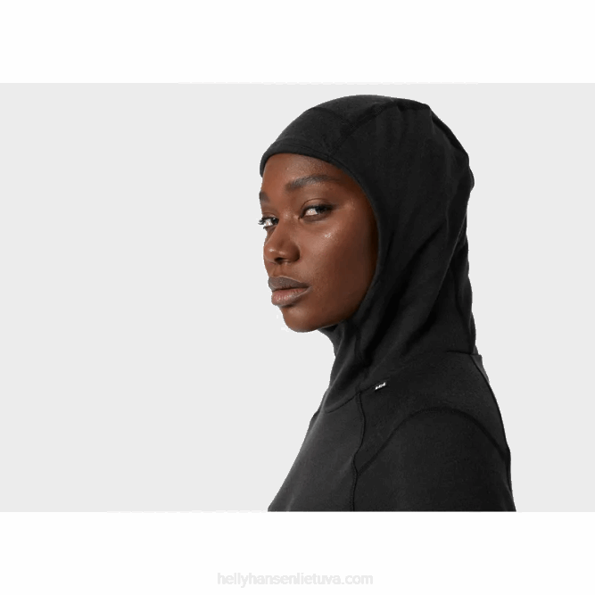 N6822058 felpa con cappuccio 2 in 1 base layer lifa merino da donna Helly-Hansen bianco