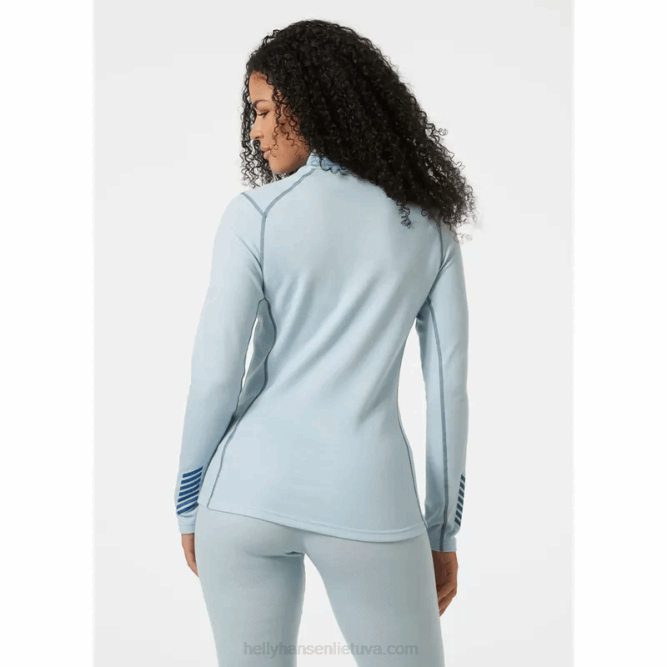 N6822063 strato base con mezza zip grafica 2 in 1 lifa merino da donna Helly-Hansen nero