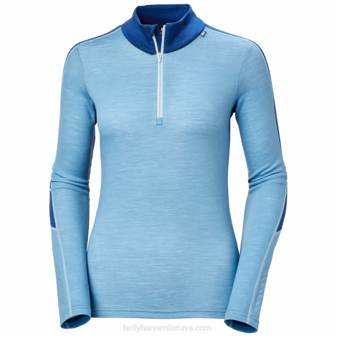 N6822066 intimo leggero da donna con mezza zip lifa merino Helly-Hansen marina deco f