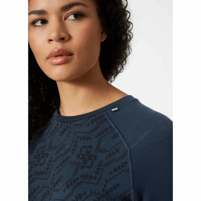N6822069 maglia intima da donna a maniche lunghe con grafica merino lifa merino Helly-Hansen ametista st