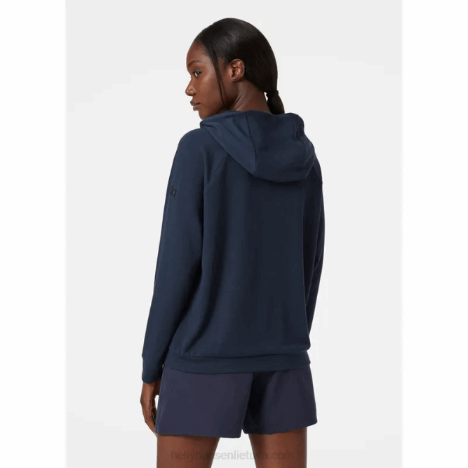 N6821710 felpa con cappuccio ad asciugatura rapida costiera da donna Helly-Hansen melange grigio