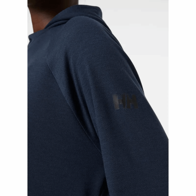 N6821710 felpa con cappuccio ad asciugatura rapida costiera da donna Helly-Hansen melange grigio