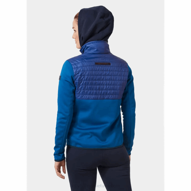 N6821683 giacca ibrida in pile rosso bianco e blu da donna Helly-Hansen nero