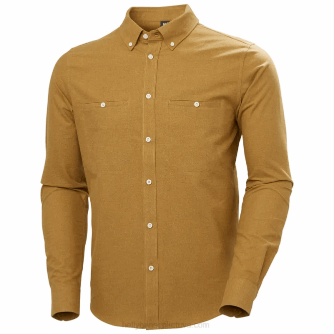 N6821012 camicia da uomo in flanella di cotone biologico Helly-Hansen skog di cumino