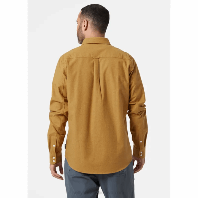 N6821012 camicia da uomo in flanella di cotone biologico Helly-Hansen skog di cumino