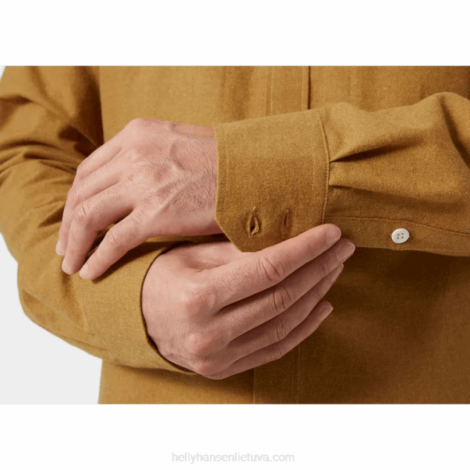 N6821012 camicia da uomo in flanella di cotone biologico Helly-Hansen skog di cumino