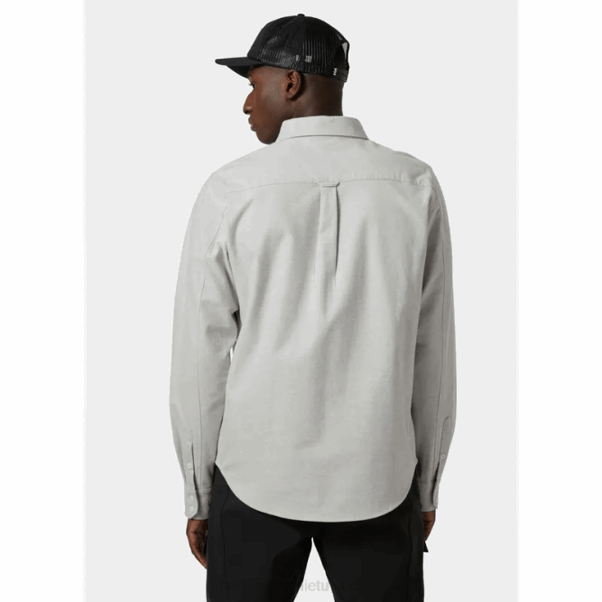 N6821013 camicia da uomo in flanella di cotone biologico Helly-Hansen cumino melano