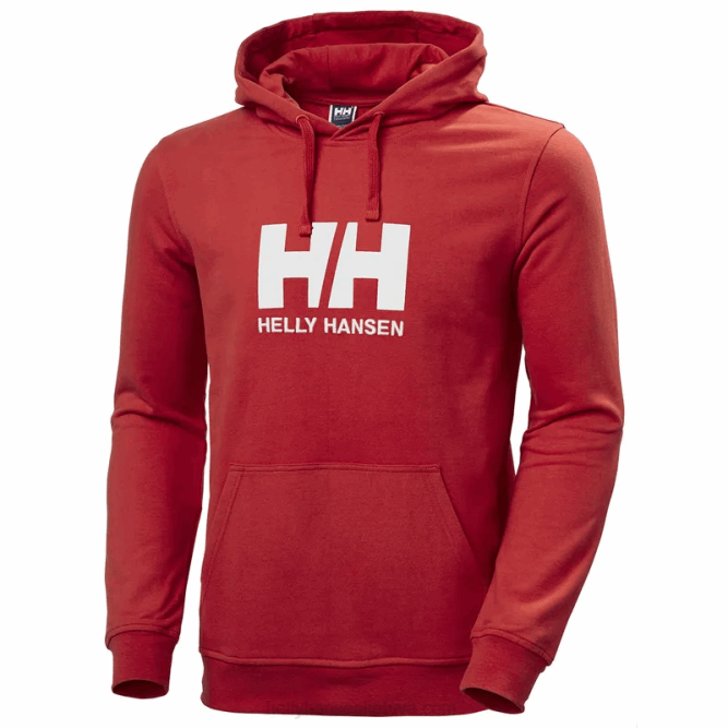N682768 felpa con cappuccio da uomo con logo hh Helly-Hansen sangue di bue