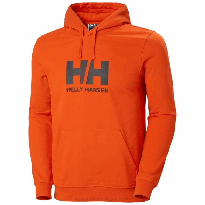 N682772 felpa con cappuccio da uomo con logo hh Helly-Hansen fiordo profondo