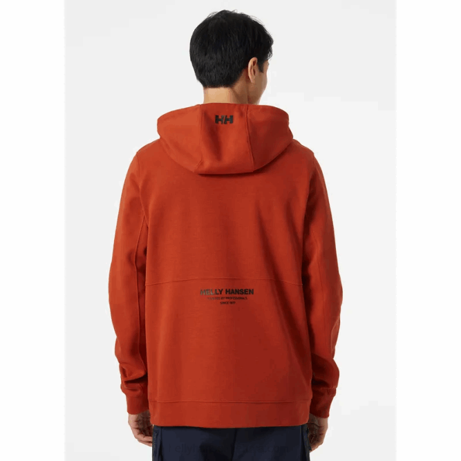 N682789 felpa con cappuccio da uomo Move Helly-Hansen papavero arancione