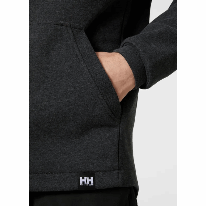 N682802 felpa con cappuccio da uomo in cotone biologico oceano artico Helly-Hansen Marina Militare