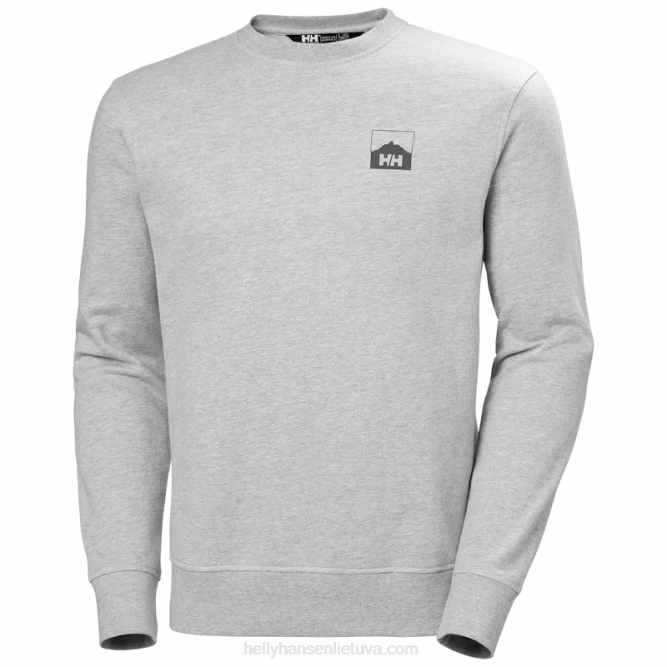 N682779 felpa girocollo da uomo con grafica nord Helly-Hansen fiordo profondo