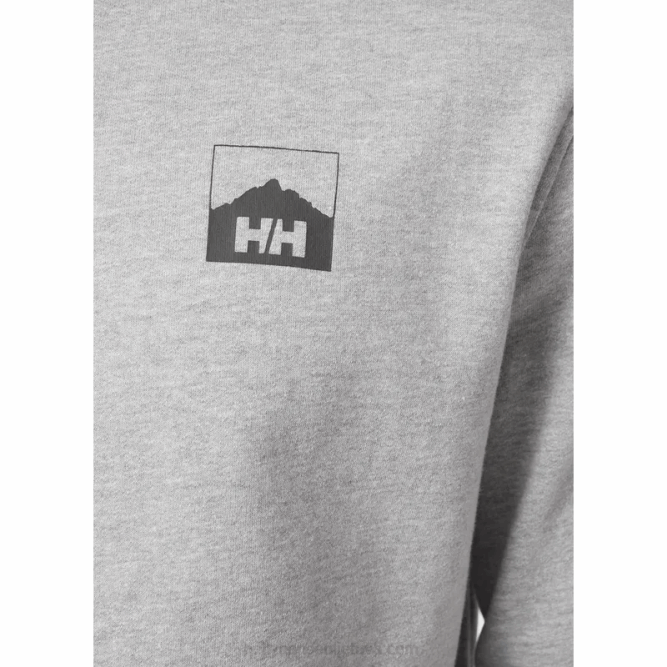 N682779 felpa girocollo da uomo con grafica nord Helly-Hansen fiordo profondo
