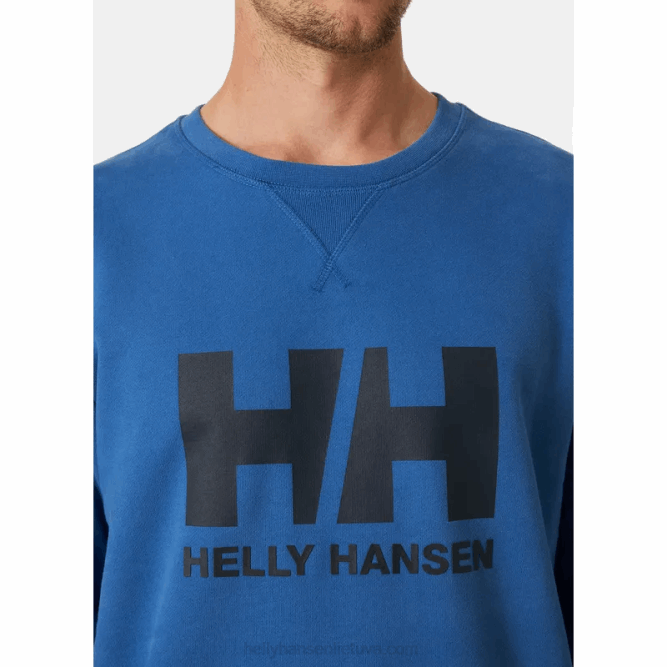 N682804 felpa girocollo da uomo con logo hh Helly-Hansen ebano melano