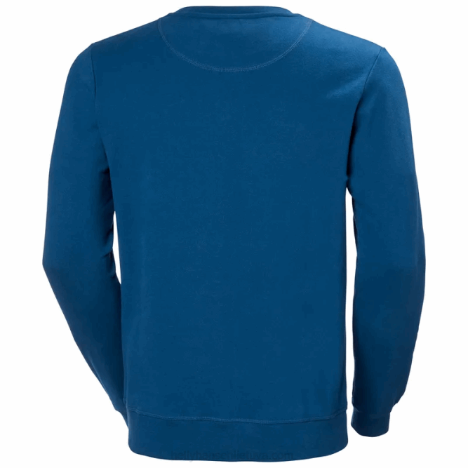 N682805 felpa girocollo da uomo con logo hh Helly-Hansen azzurrite