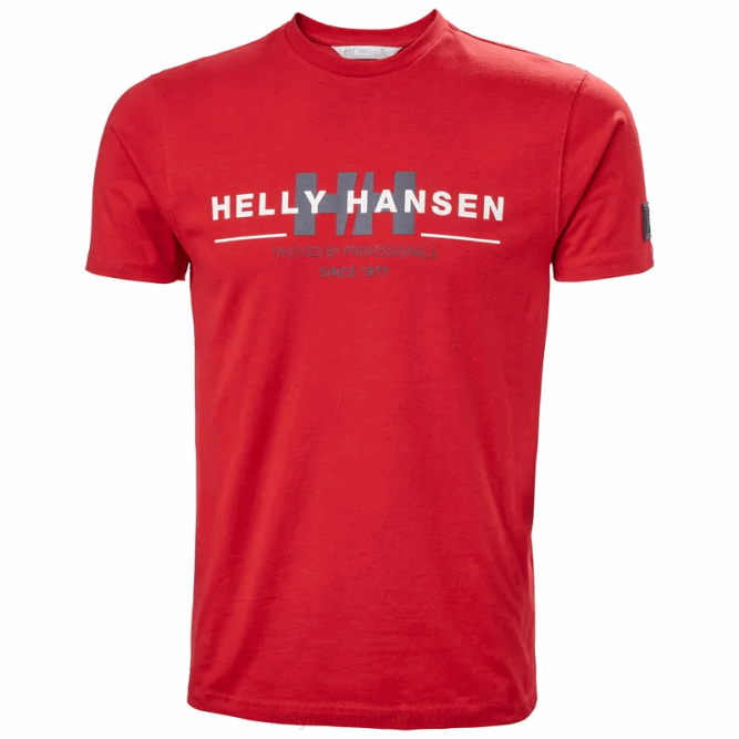 N682830 t-shirt con grafica rwb da uomo Helly-Hansen bianco