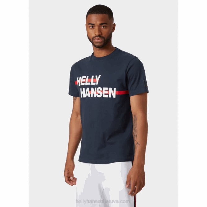 N682831 t-shirt con grafica rwb da uomo Helly-Hansen rosso