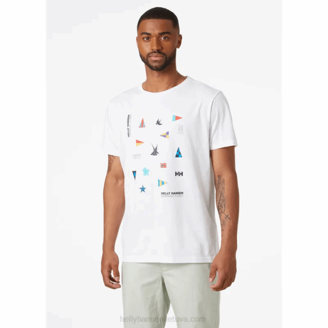 N682836 t-shirt litorale da uomo 2.0 Helly-Hansen bianco