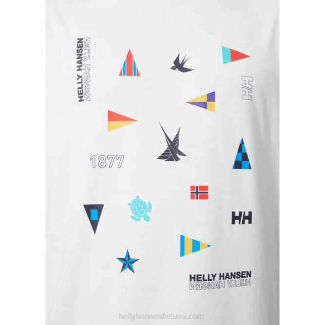 N682836 t-shirt litorale da uomo 2.0 Helly-Hansen bianco