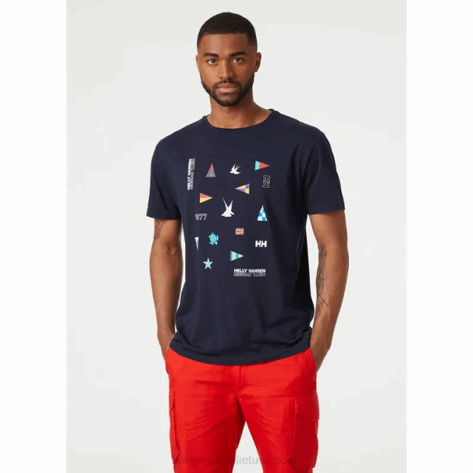 N682838 t-shirt litorale da uomo 2.0 Helly-Hansen rosso