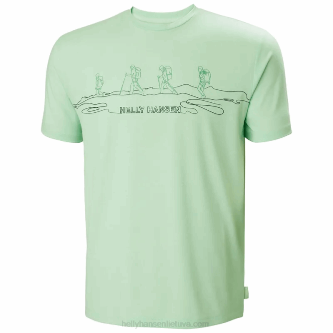 N682842 t-shirt da uomo con grafica riciclata skog Helly-Hansen ossido di ferro