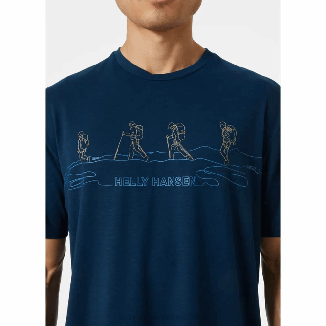 N682845 t-shirt da uomo con grafica riciclata skog Helly-Hansen mela di abete rosso