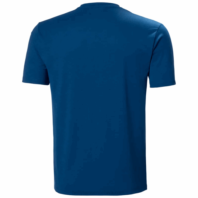 N682848 t-shirt da uomo con grafica riciclata skog Helly-Hansen azzurrite mel