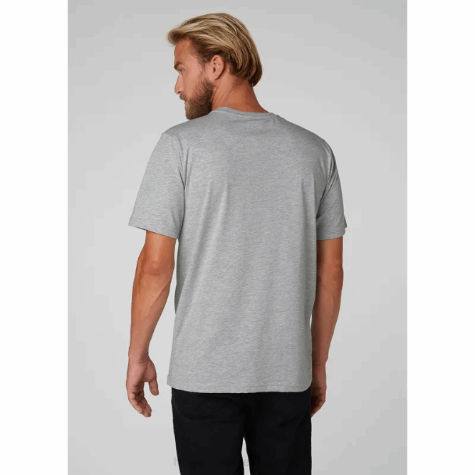 N682859 t-shirt da uomo con logo hh Helly-Hansen fiordo profondo