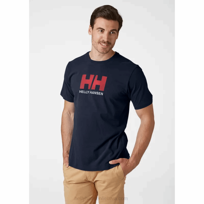N682863 t-shirt da uomo con logo hh Helly-Hansen bianco