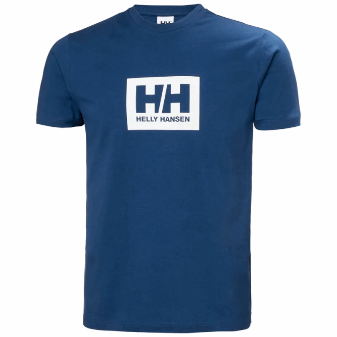 N682868 t-shirt da uomo hh box Helly-Hansen azzurrite