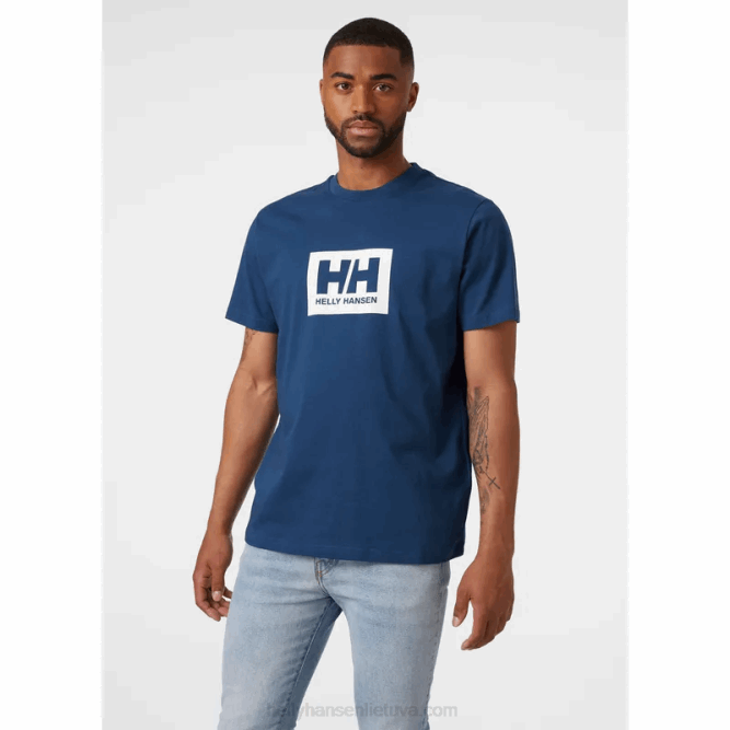 N682868 t-shirt da uomo hh box Helly-Hansen azzurrite