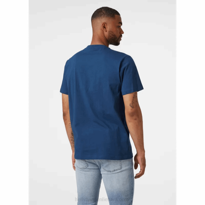 N682868 t-shirt da uomo hh box Helly-Hansen azzurrite
