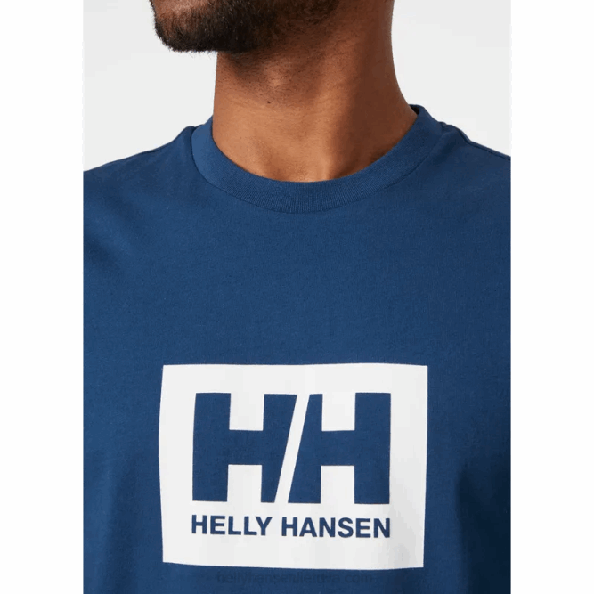N682868 t-shirt da uomo hh box Helly-Hansen azzurrite