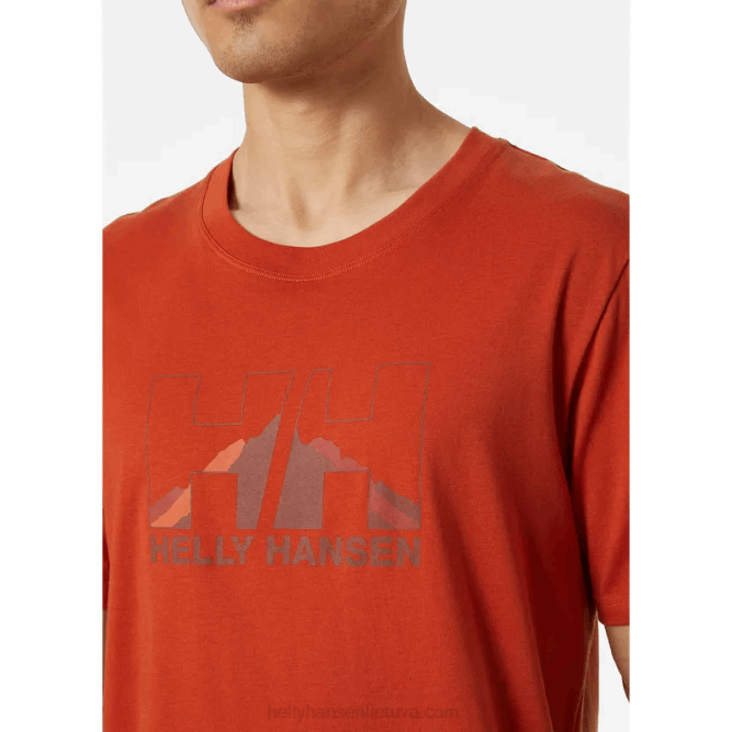N682881 t-shirt con grafica nord da uomo Helly-Hansen marina iii