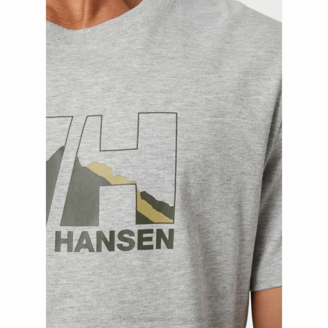 N682884 t-shirt con grafica nord da uomo Helly-Hansen fiordo profondo