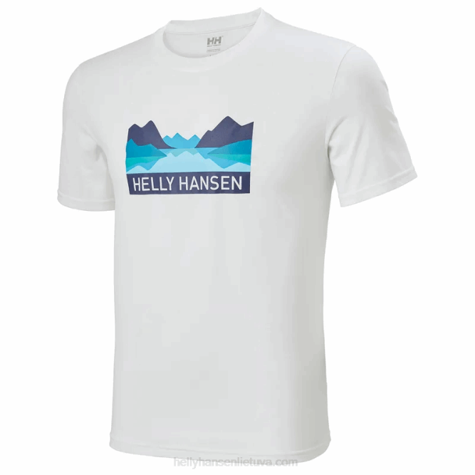 N682887 t-shirt con grafica nord da uomo Helly-Hansen ebano