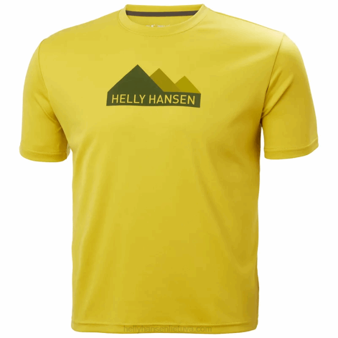 N682892 t-shirt con grafica hh tech da uomo Helly-Hansen melange grigio