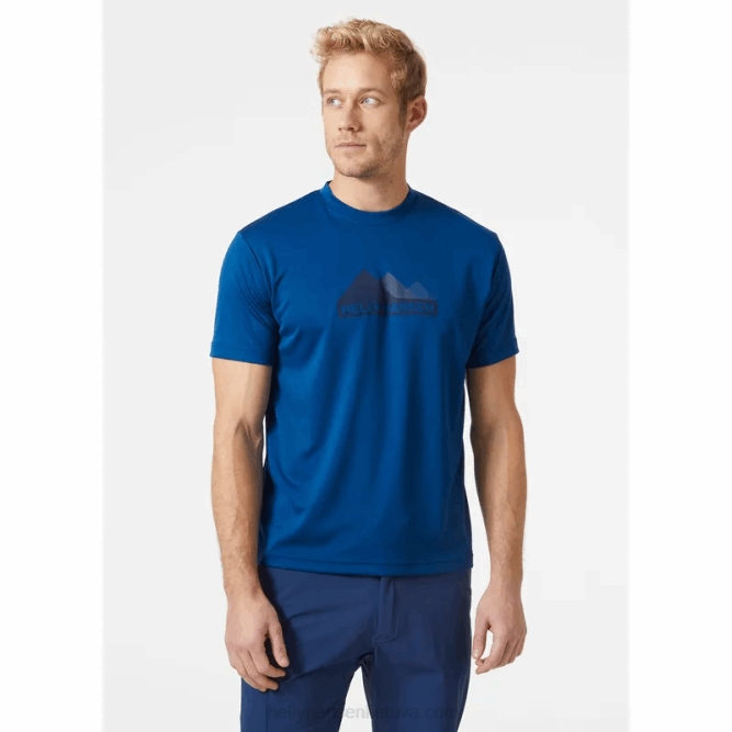 N682894 t-shirt con grafica hh tech da uomo Helly-Hansen giada