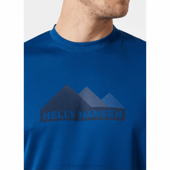 N682894 t-shirt con grafica hh tech da uomo Helly-Hansen giada